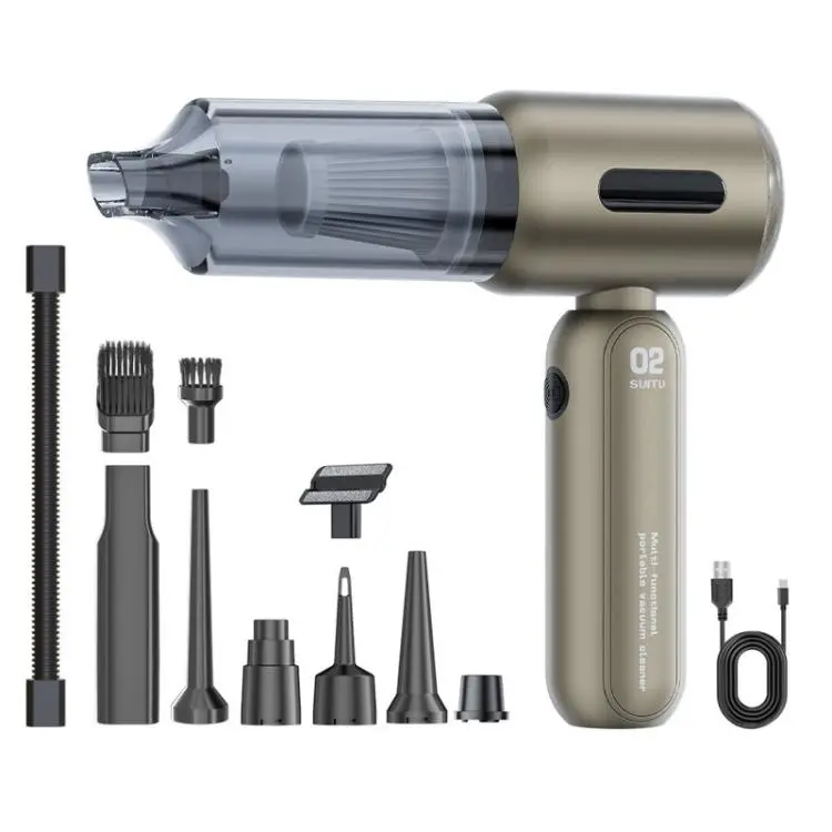 SUITU ST-6104B Plus Brushless Motor Handheld Blow Suction Combo Car Vacuum Cleaner(Silver Grey)