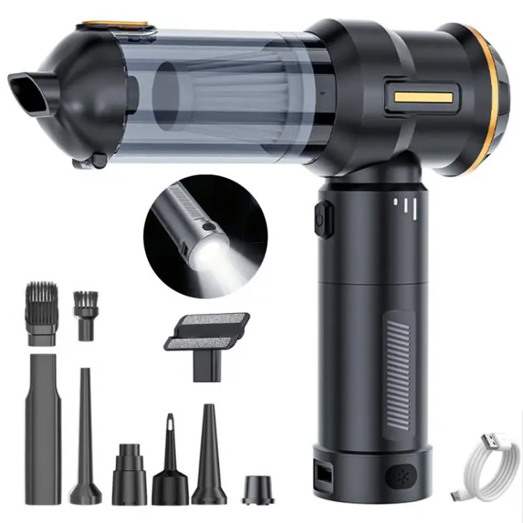 SUITU ST-6710A Plus Brushless Motor Handheld Blow Suction Combo Car Vacuum Cleaner with Inflator(Black Gold)