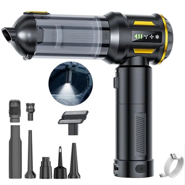 SUITU ST-6711A Plus Brushless Motor Handheld Blow Suction Combo Car Vacuum Cleaner(Black Gold)