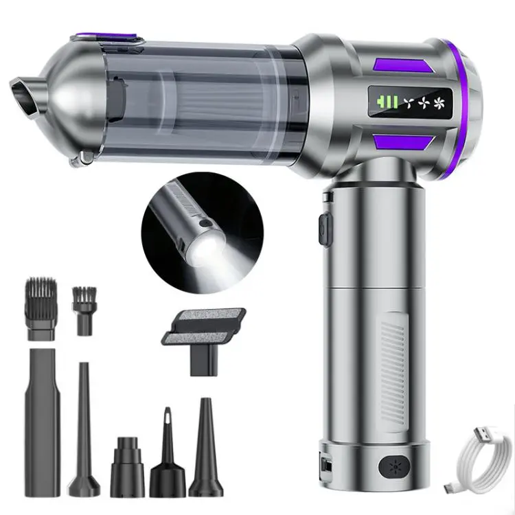 SUITU ST-6711A Plus Brushless Motor Handheld Blow Suction Combo Car Vacuum Cleaner(Silver Purple)