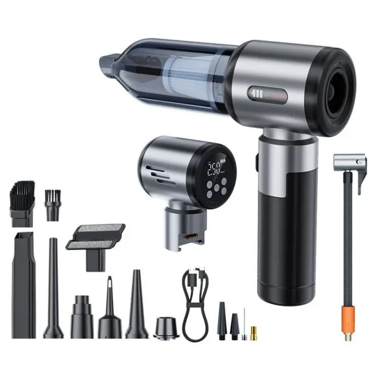 SUITU ZHST-6907D 2 in 1 Smart Brushless Handheld Car Vacuum Cleaner & Tire Inflator(Silver Black)