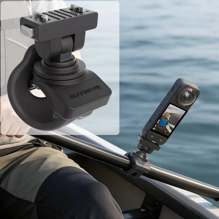 Sunnylife Magnetic Quick-Release Flexible Mount Series 360 Strap Wrap Band Mount Bike Tube Clip Holder For Insta360 X4 Air / X5 / Ace / Ace Pro 2 / 1 (Black)