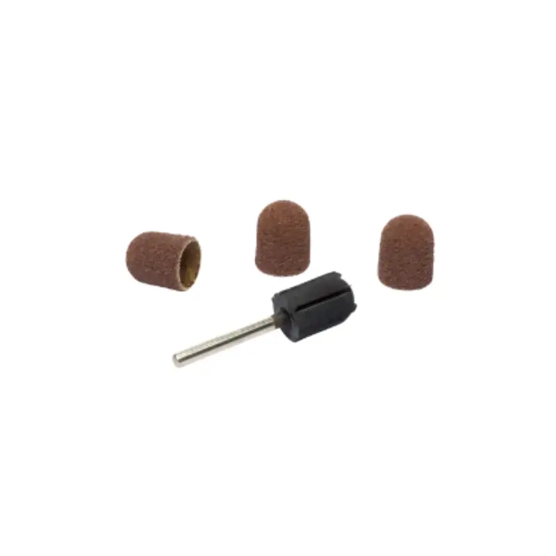 Support + 3 Capuchons émeri grain 80 - 2 diamètres - Laboratoires Cinier B