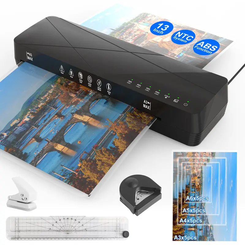 Swtek Essentials™ 13-Inch A3 Laminator – Hot & Cold Mode with Trimmer & Corner Rounder