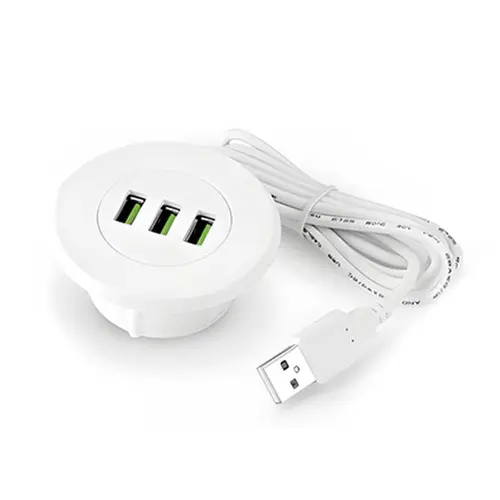 Swtek Essentials™ 3-Port Desk-Mount USB Charging Station