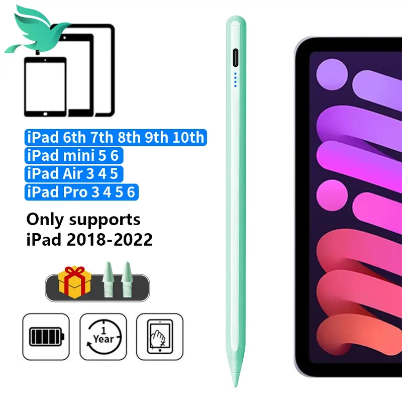 Swtek Essentials™ Stylus Pen for iPad with Palm Rejection – 2022 Pro/Air/Mini Compatible | Magnetic & Fast-Charging Smart Pencil