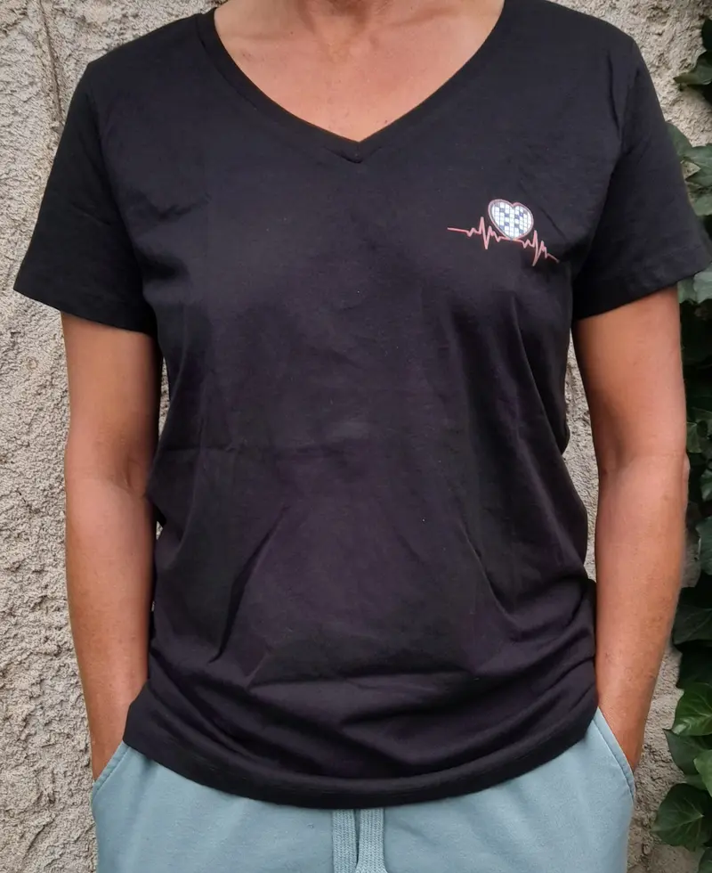 T-Shirt adulte "coeur scrabble diagramme"