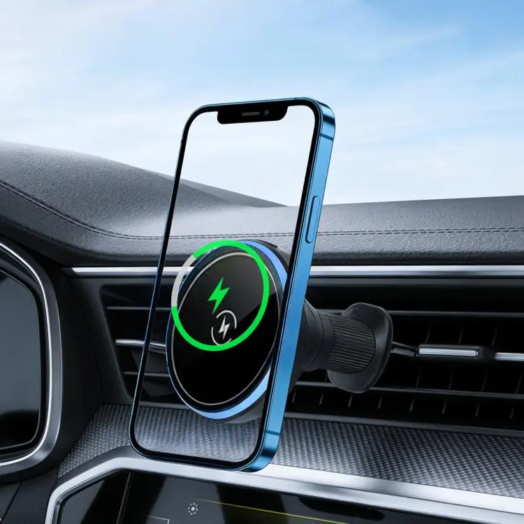T1 15W Magnetic Wireless Charging Car Air Vent Phone Holder(Black)