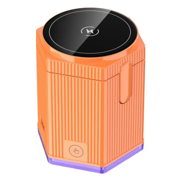 T10 15W Multifunctional Magnetic Wireless Charger Desktop Phone Stand(Orange)