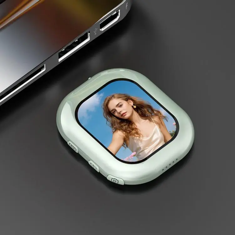 T3 Wireless Phone Selfie Mirror Rear Magnetic Selfie Display(Green)