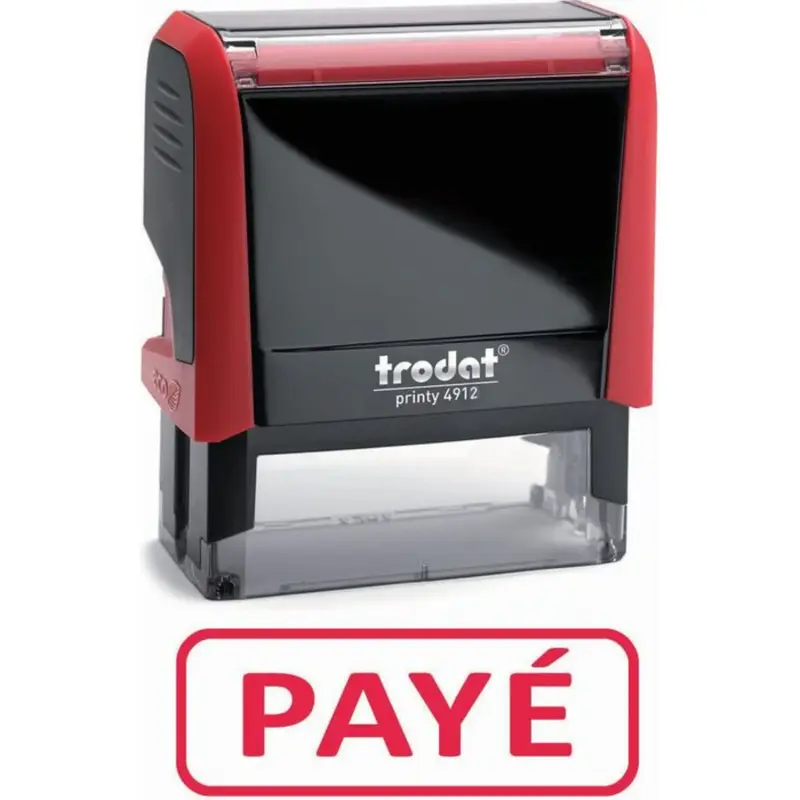 Tampon encreur "Payé" - rouge - Trodat