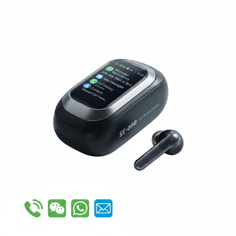 TechUtile Écouteurs Bluetooth 5.4 True Wireless Boîtier Écran LCD