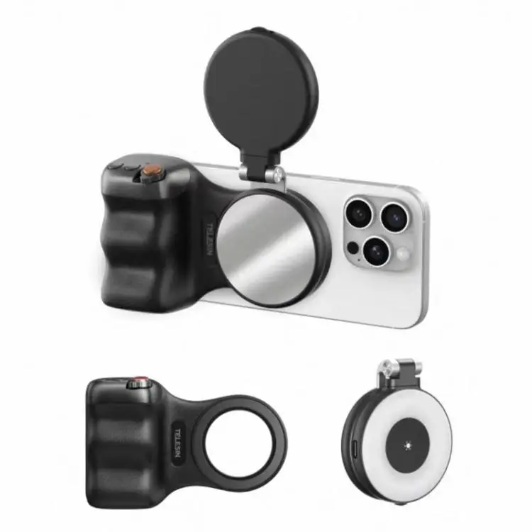 TELESIN Magnetic Phone Mounting Aid Photography Handle Remote Control Assistant, Spec