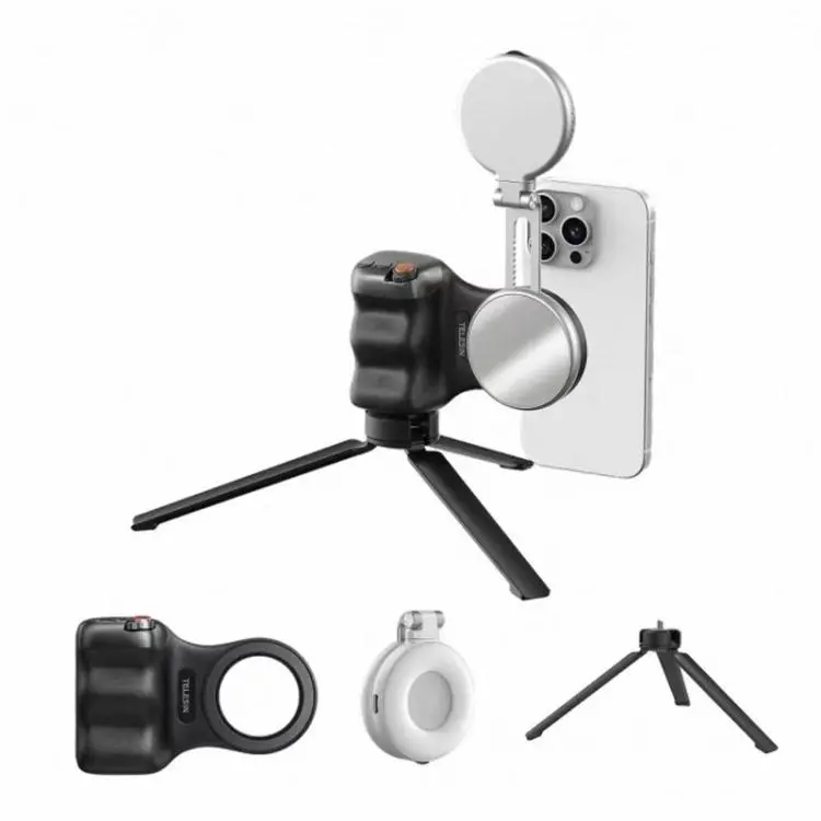 TELESIN Magnetic Phone Mounting Aid Photography Handle Remote Control Assistant, Spec