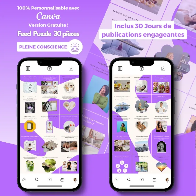 Templates PLR Instagram Pleine Conscience