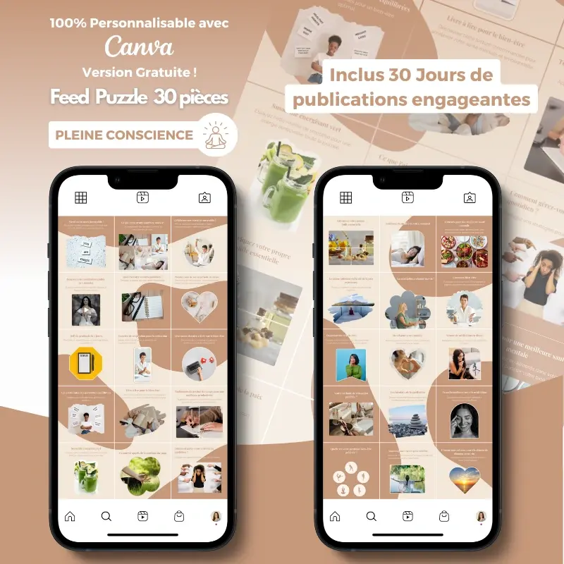 Templates PLR Instagram Pleine Conscience