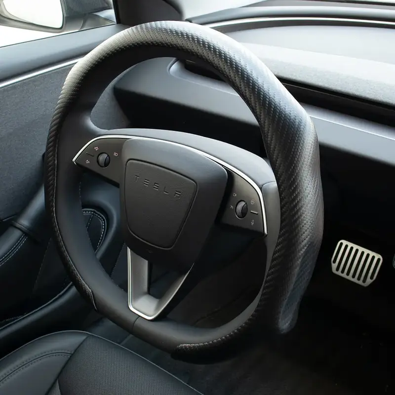 Tesline Couvre-volant effet carbone — Model 3 · Model Y