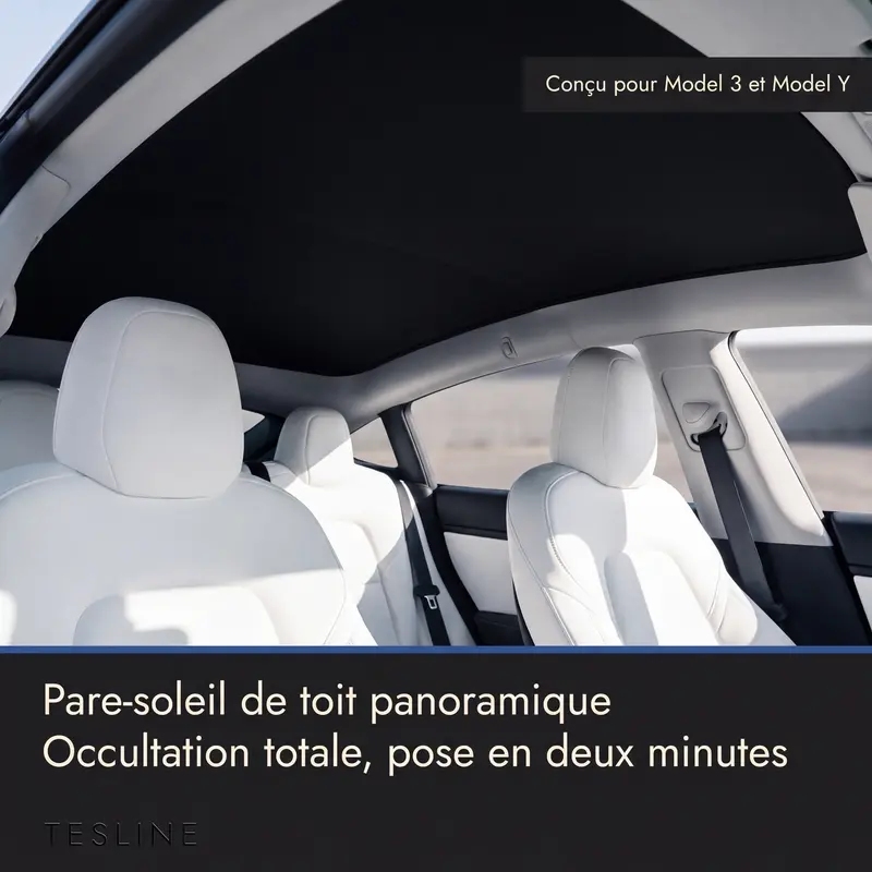 Tesline Eclipse Pare-soleil occultant pour Tesla Model 3 et Model Y