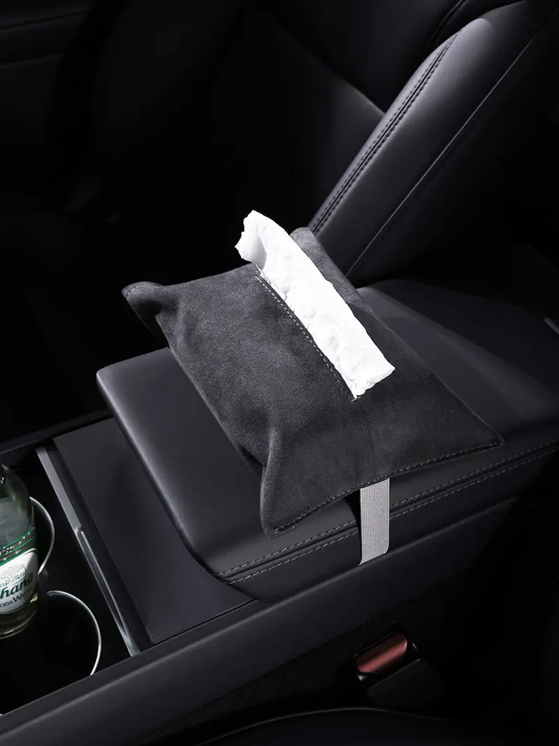 Tesline Étui à mouchoirs plat alcantara — Model 3 · Y · S · X
