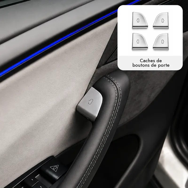 Tesline Stickers de boutons de portes — Model 3 Highland · Model Y Juniper · Model Y L