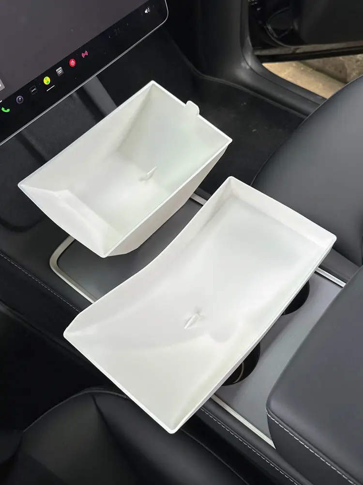 Tesline Tapis organisateur & antidérapants de console centrale en silicone – Model 3 et Model Y (av. 2024)