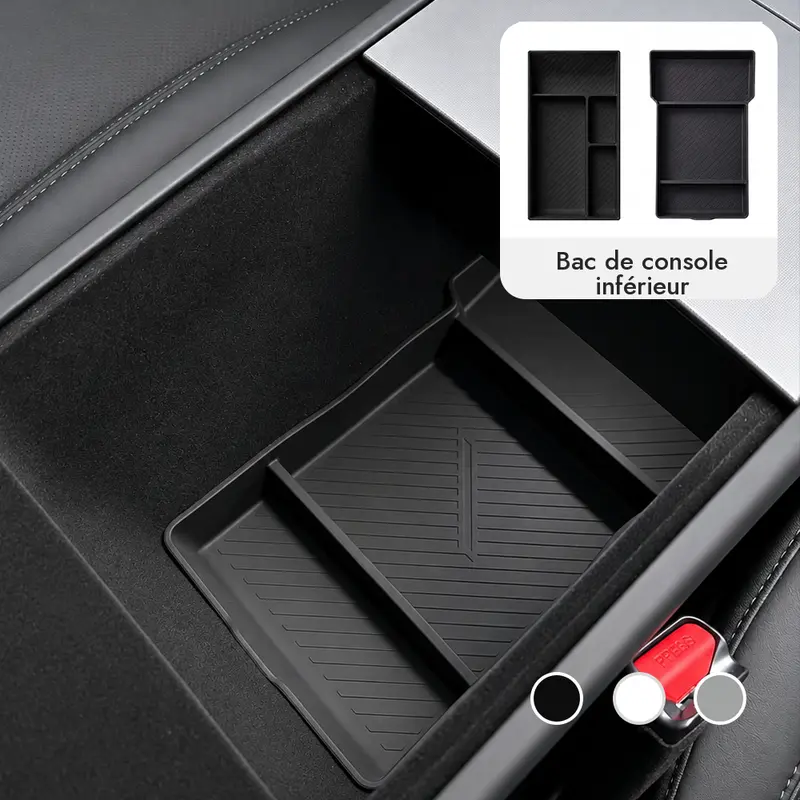 Tesline Tapis organisateur de console — Model 3 · Model Y