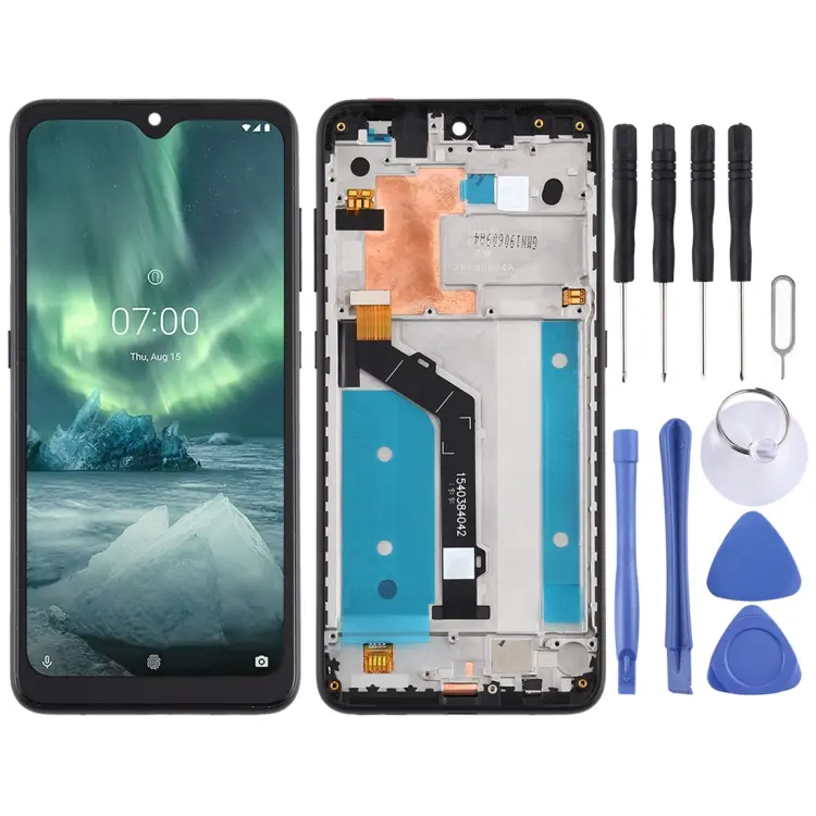 TFT LCD Screen for Nokia 7.2 TA-1196 Digitizer Full Assembly with Frame (Black)