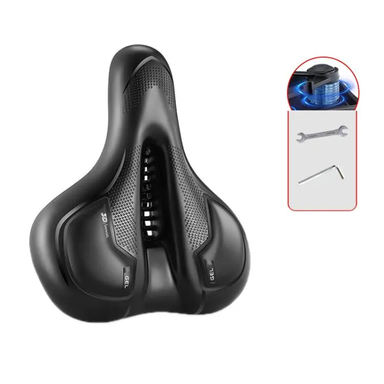Thickened Universal Bicycle Saddle With Silicone Shock Absorber, Color