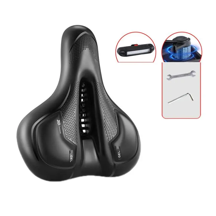 Thickened Universal Bicycle Saddle With Silicone Shock Absorber, Color