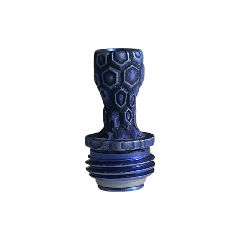 Titanium Boro Drip Tip - BLUE DIAMONDS