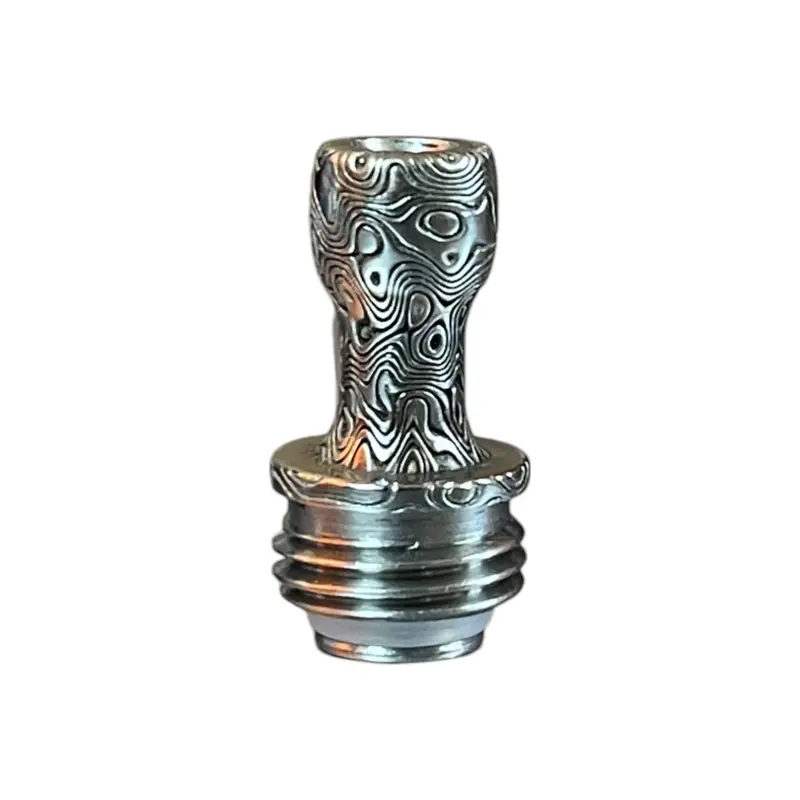 Titanium Boro Drip Tip - Damascus