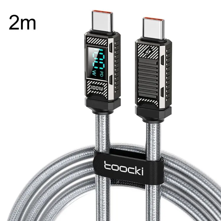 Toocki 100W USB-C / Type-C to USB-C/ Type-C Cable with LED Power Display, Length