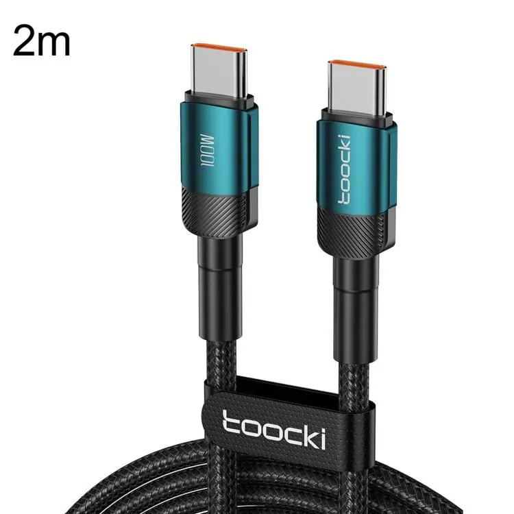 Toocki PD 100W 5A USB-C / Type-C to USB-C / Type-C Cable PP Braided with E-Marker Chip, Length