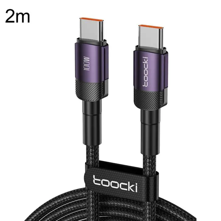 Toocki PD 100W 5A USB-C / Type-C to USB-C / Type-C Cable PP Braided with E-Marker Chip, Length