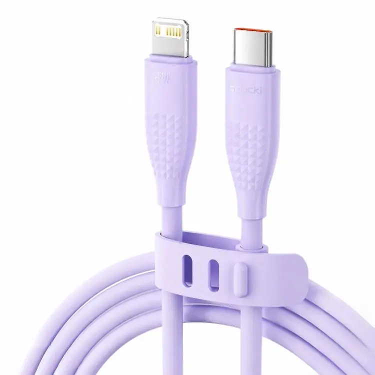 Toocki PD 27W USB-C / Type-C To 8 Pin Cable Fast Charger Cord, Length 2m(Purple)