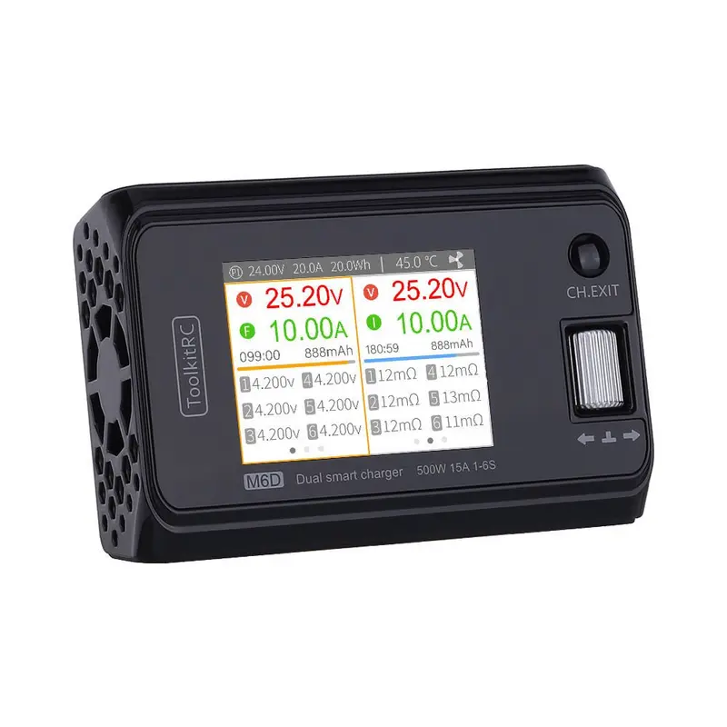 ToolkitRC M6D Dual-Kanal 500W 16A 2-6S DC Intelligentes Ladegerät
