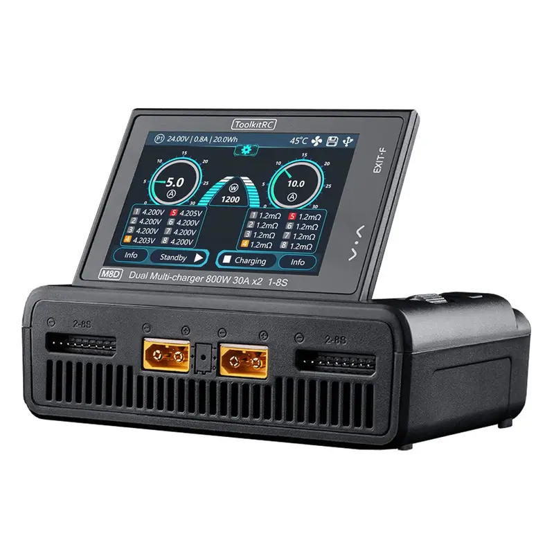ToolkitRC M8D 1600W 1-8S Dual-Kanal DC Intelligentes Ladegerät