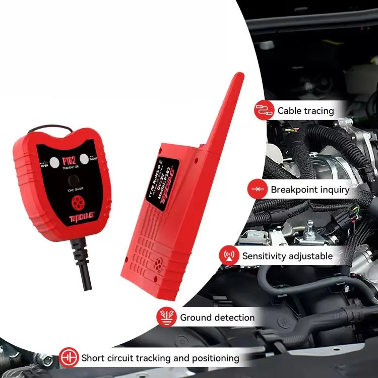 TopDiag P182 Automotive Short And Open Circuit Finder Circuit Tracer Tool For Car Truck Wire Breakpoint Locator With Probes