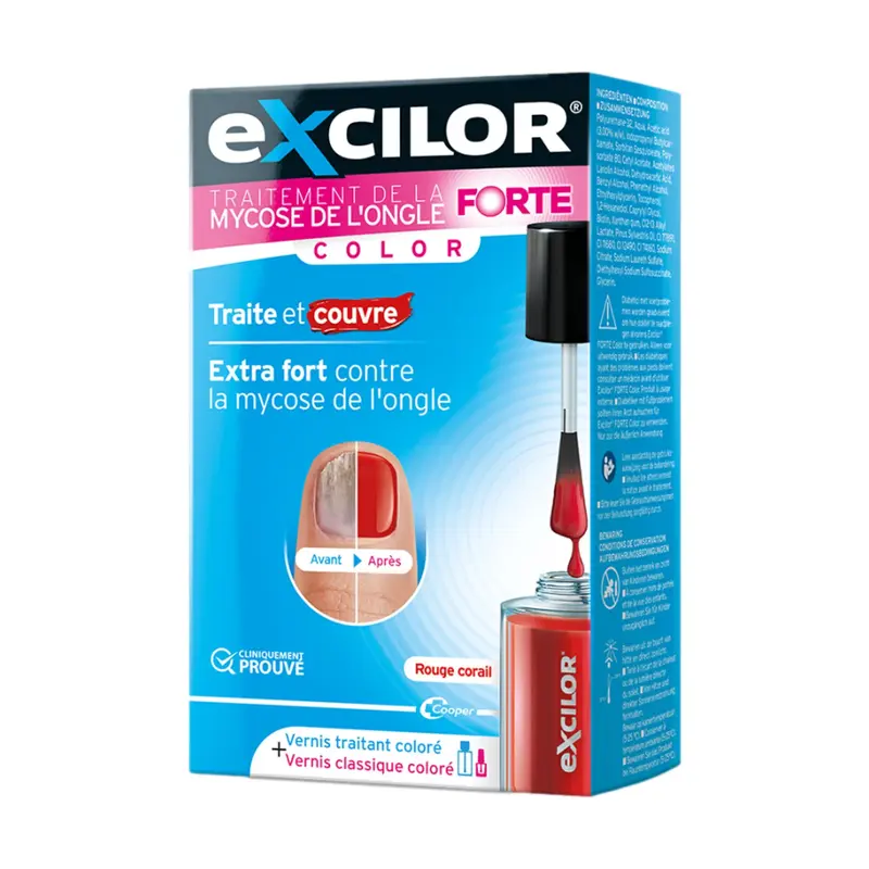 Traitement mycose ongles forte couleur red 30 ml - Excilor