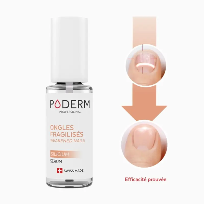 Traitement Ongles fragilisés - 8 ml - Silicium - Poderm Professional