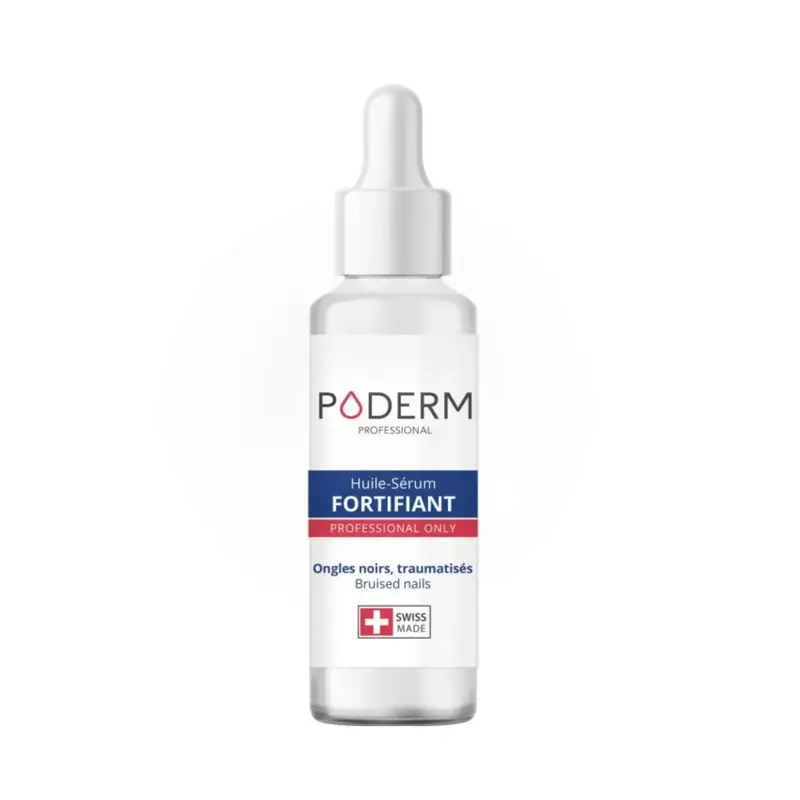Traitement Ongles noirs, traumatisés - 30 ml - Fortifiant - Application avec pipette - Poderm Professional