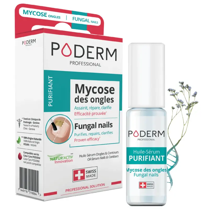 Traitement Sérum Mycose de l'ongle - 8 ml - Purifiant - Poderm Professional