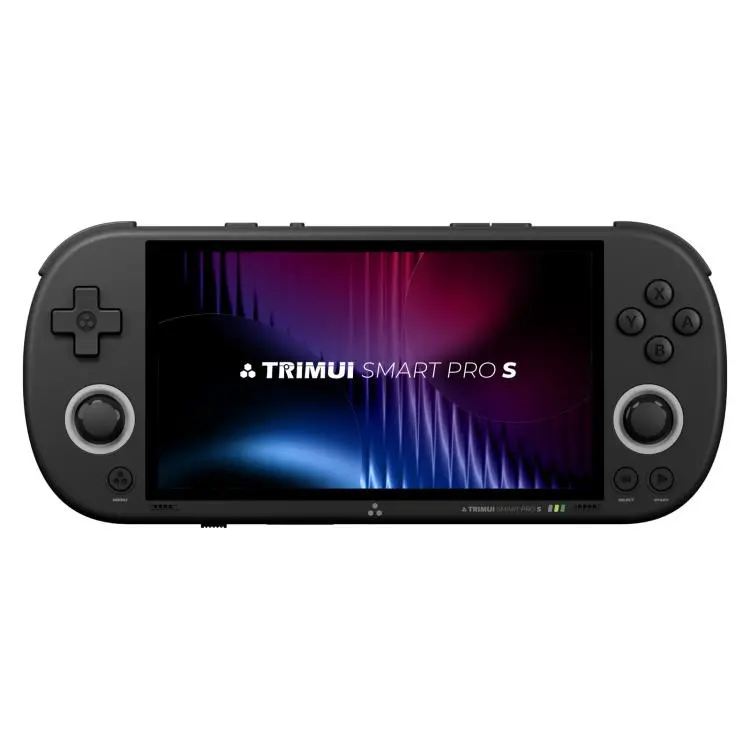 Trimui Smart Pro S Handheld Game Console 4.96-Inch IPS Screen TMR Joystick Allwinner A523 Processor 128G(Black)
