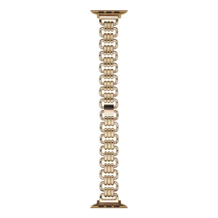 U-chain Metal Watch Band For Apple Watch Ultra 49mm&Watch Ultra 2 49mm / Series 9&8&7 45mm / SE 3&SE 2&6&SE&5&4 44mm / 3&2&1 42mm(Gold)