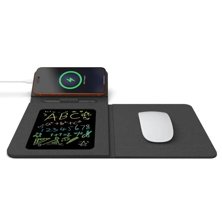 U39 15W Multifunctional Foldable Magnetic Wireless Charger Mouse Pad(Black)