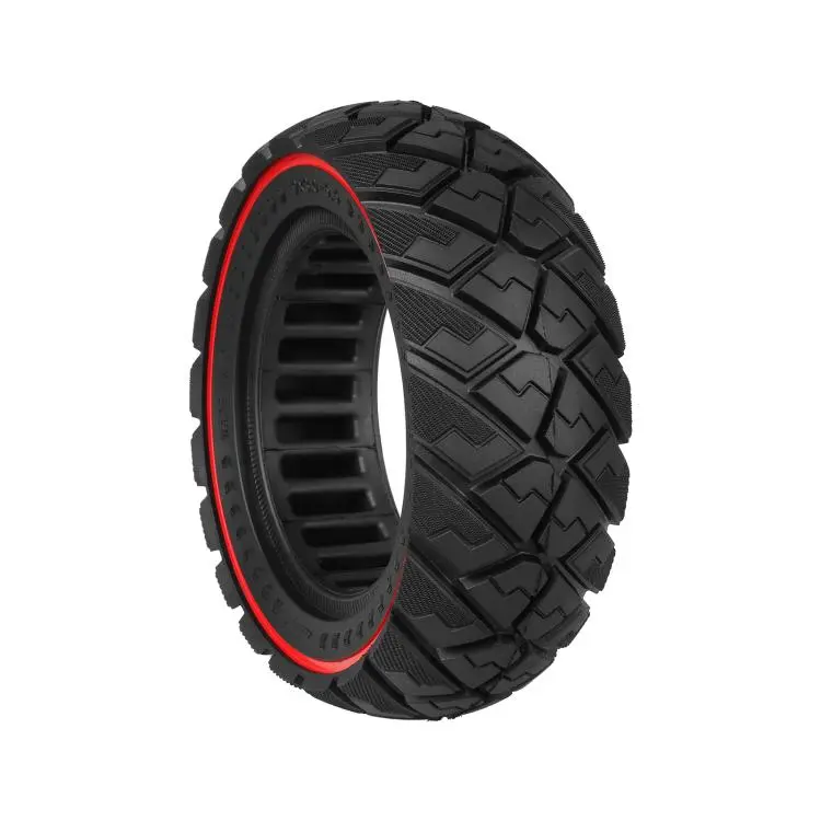 ULIP 9x3.0-5.5 Electric Scooter Solid Tire For Kukirin G2 Pro Off-Road Diamond Tread Replacement Tire(Red Line)