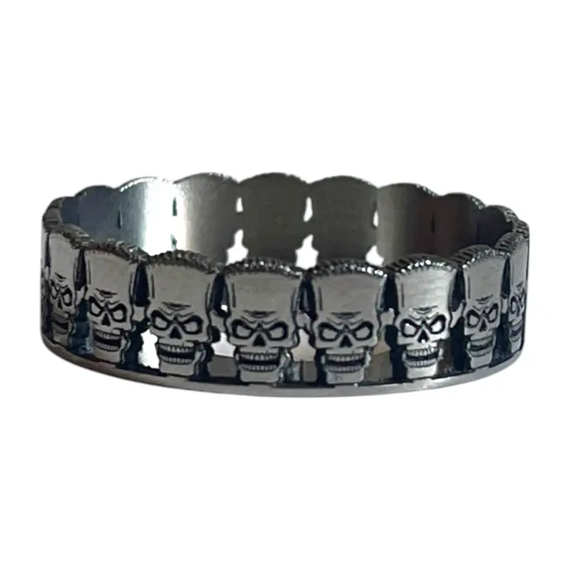 ULTIMATE TITANIUM RING - BART SKULLS - 22mm
