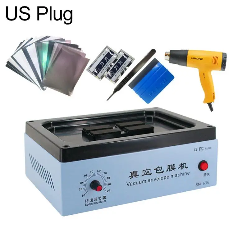 Universal Vacuum Wrapping & Skin Application Machine for Smartphones, Plug