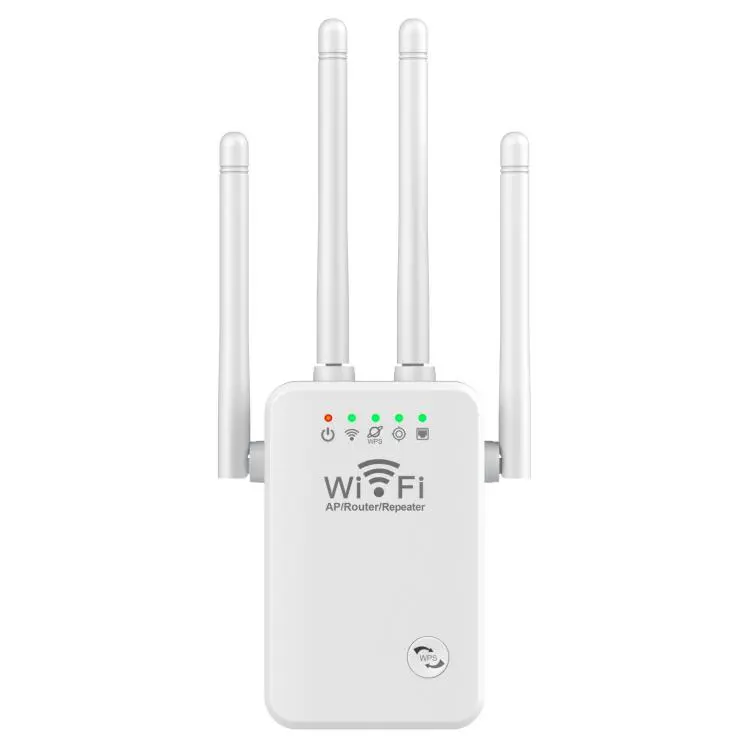 Urant U9 300Mbps 2.4G Wireless Repeater WiFi Signal Amplifier Support WPS Quick Setting US Plug White