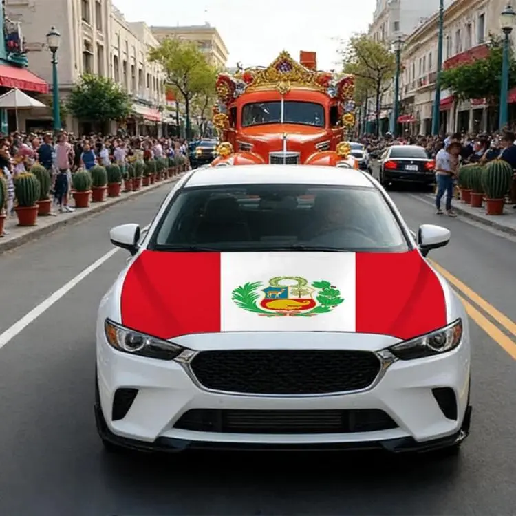 USA-Canada-Mexico World Cup Cheering Flag Dustproof Car Cover, Specification